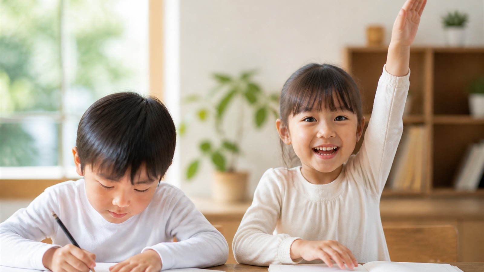 楽しく学ぶ小学生